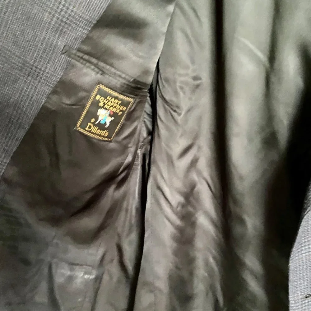 Hart Schaffner Marx 3 Button Sport Coat Jacket Blazer 42L